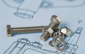 Screws and bolts on a piece of paper